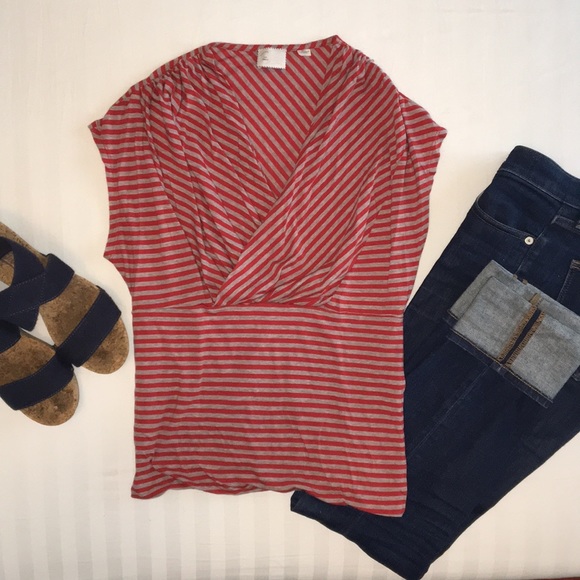Anthropologie Tops - 💥3/$10 item💥Anthropologie cotton striped tee